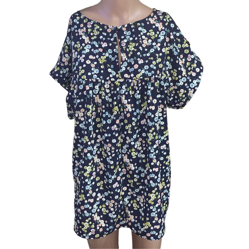 BEAUTIFUL WOMEN Chicsoul FLORAL MULTICOLORED Printed Blouse Size 1X‎